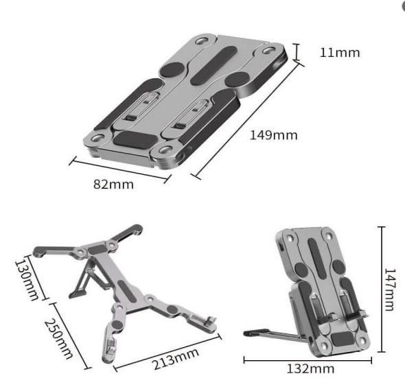 3‑in‑1 Universalhalter – Laptop, Tablet & Smartphone Ständer – Höhenverstellbar & Aluminium – FlexStand Pro Quality-Office-Products